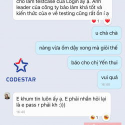 pass pv4 Học viên phỏng vấn thành công sau khi học khóa học Tester của CodeStar