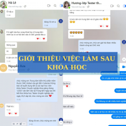 tester giới thiệu việc làm Giới thiệu việc làm sau khóa học Tester